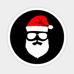 Santa Claus Sunglasses with Beard Christmas Magnet